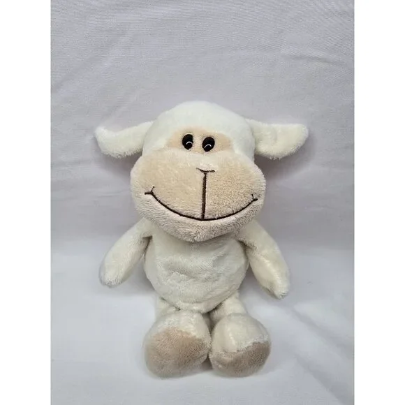 Ferrero Kinder Cream Tan Baby Lamb Plush Beige Ivory Sheep Stuffed Animal 10" - Picture 1 of 7